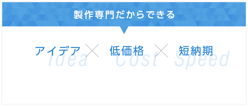 製作専門だからできる